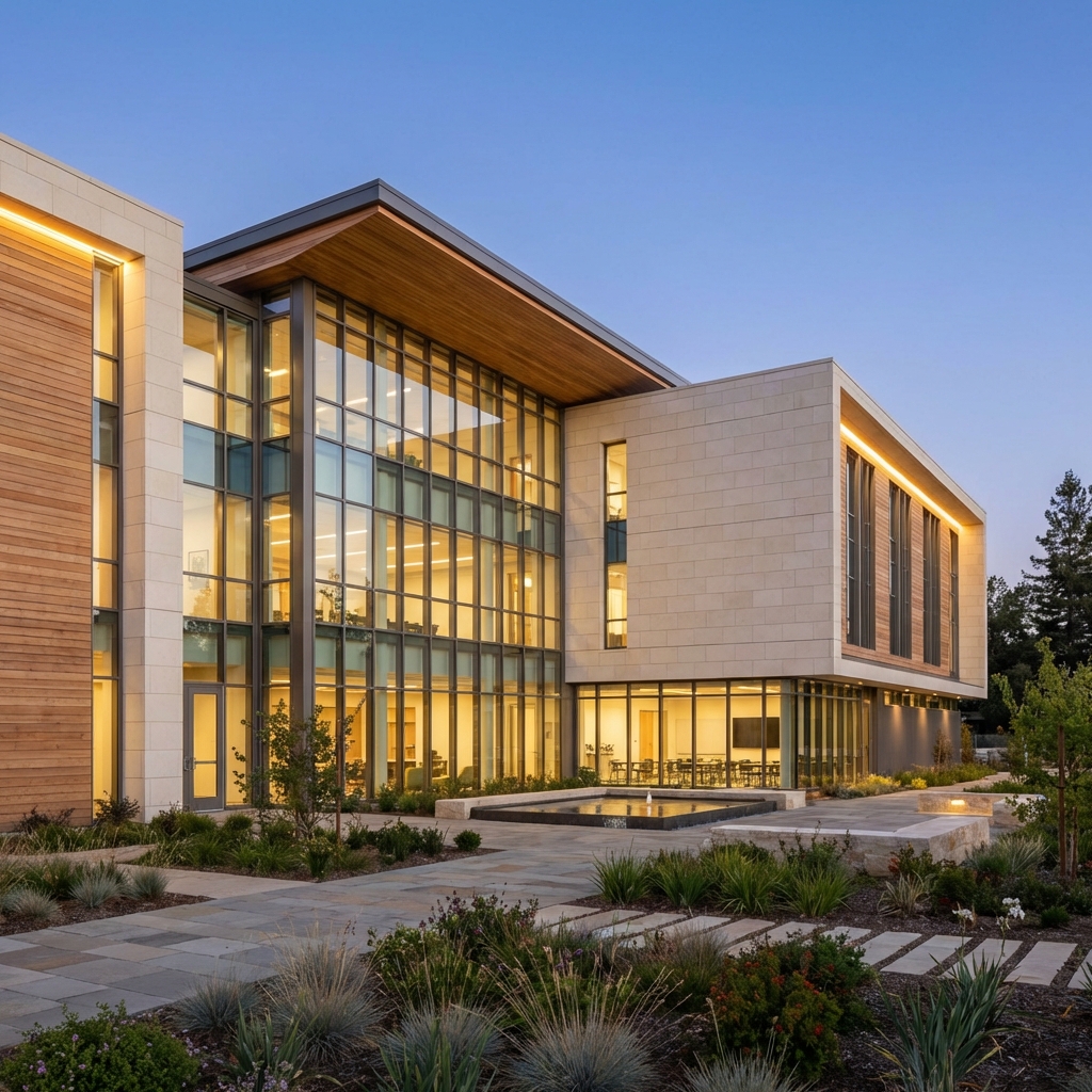 Three story educational building constructed for Andhra Education Society in RK Puram, New Delhi